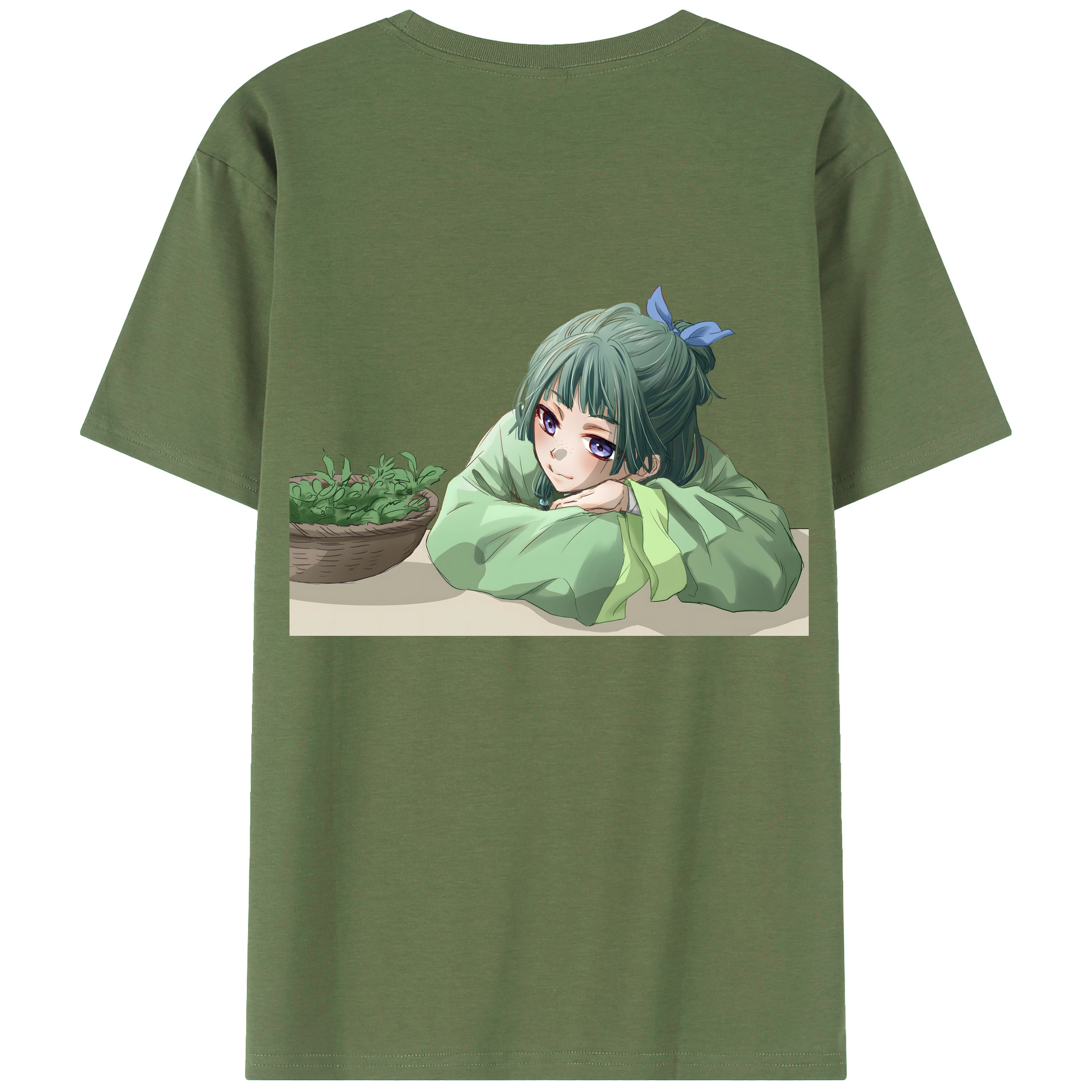 （画像用） 薬屋のひとりごと The Apothecary Diaries 綿100％ メンズ半袖Tシャツ（バックプリント） 通気性